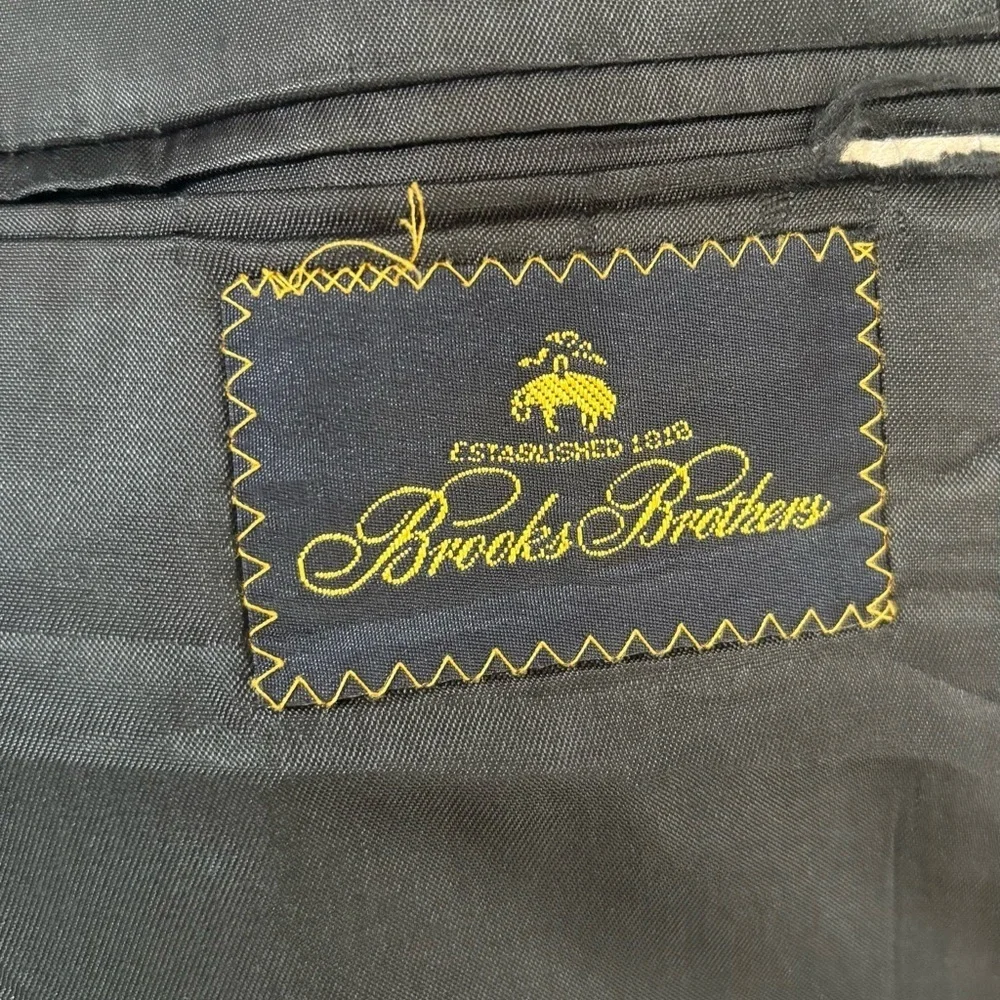 Brooks Brothers Wool Navy Blue gray Pinstripe Blazer Sportcoat Suit Jacket